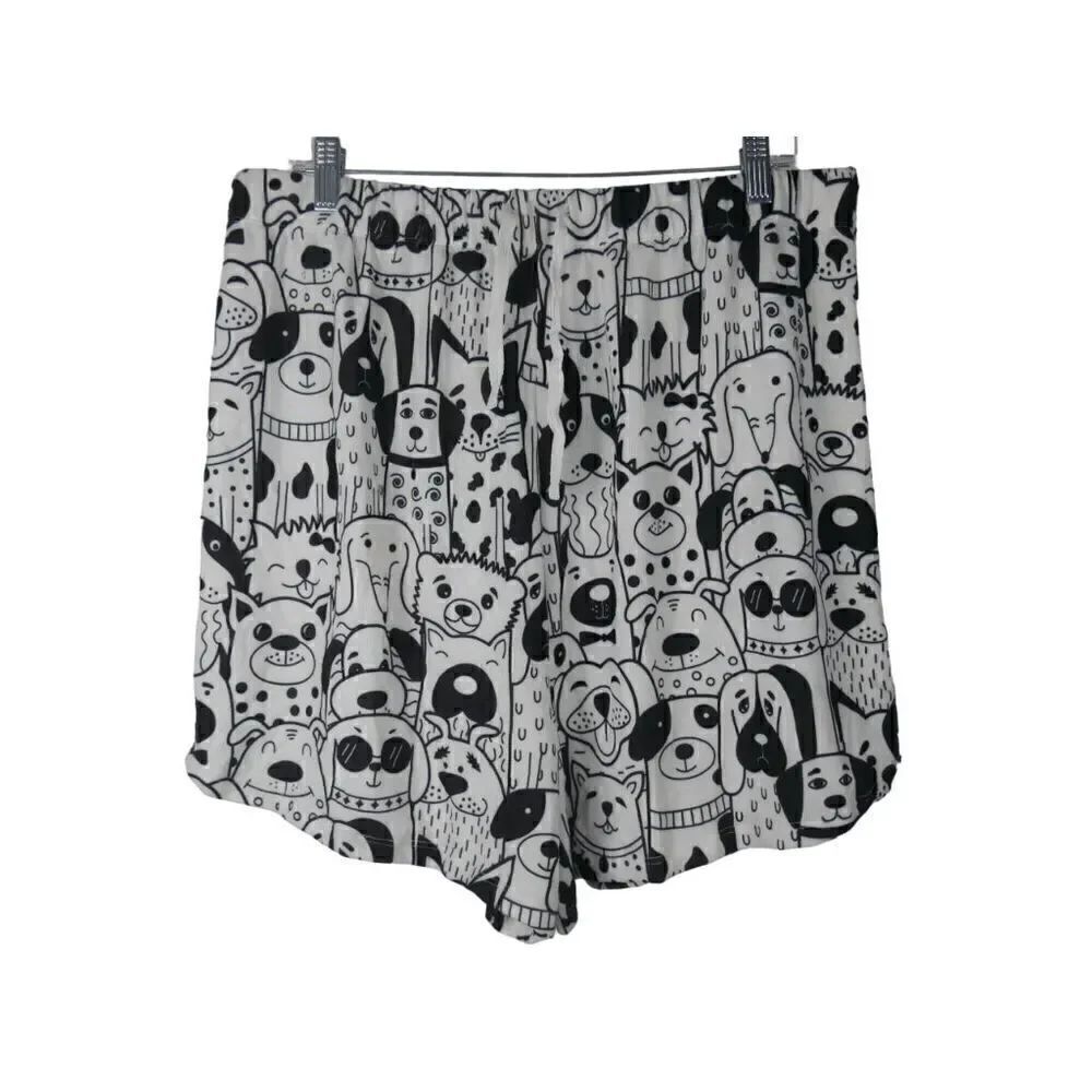 Nanu Women's Dog Print Drawstring Shorts 2X